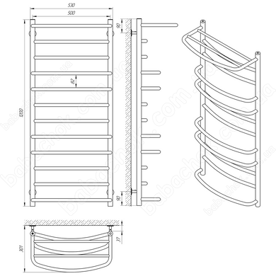 Полотенцесушитель Laris Евромикс 500x1200 (71207663)