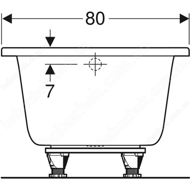 Ванна Geberit Selnova Square 180x80 (554.386.01.1)