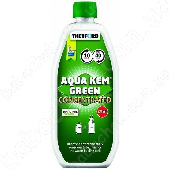 Рідина Thetford Aqua Kem Green 0,75L (8710315995251) для Нижнього Бака Біотуалета