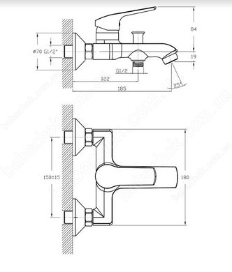 Смеситель для Ванны Koller Pool Twist (TW0100)