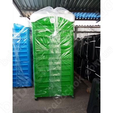 Туалетна Кабіна Укрхімпласт під Яму Зелена в упаковці на складі виробника у транспортувальному стані