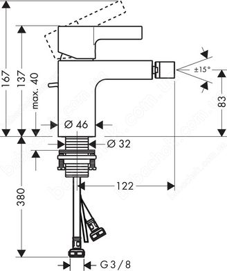 Змішувач для Біде Hansgrohe Metris S (31261000)