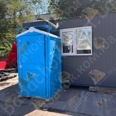 Вулична Пластикова Душова кабіна Техпром, Синя, 150л, ТЕН