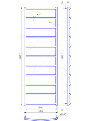 Рушникосушарка Mario Класік НР 1550x530/500 (1.3.0105.01.P)