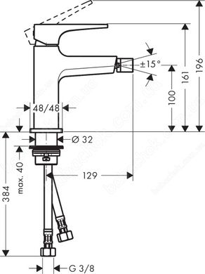 Змішувач для Біде Hansgrohe Metropol (32520000)