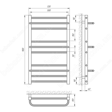 Полотенцесушитель Laris Ника 500x900 (71207674)