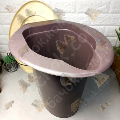 Відро-туалет Plastic`s Craft 16л, Коричневий, з Кришкою