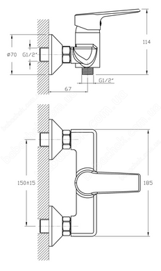 Змішувач для Душа Koller Pool Edge (ED0400)