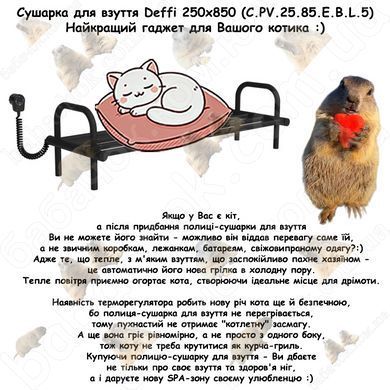 Рекламний банер про переваги Полиці-Сушарки для Взуття Deffi 250x850 (C.PV.25.85.E.B.L.5)