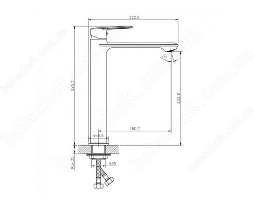 Смеситель для Раковины Чаши Koller Pool Line XL (LN0200XL)