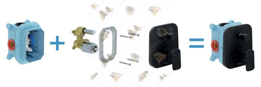 Змішувач для Ванни Ravak 10&deg; Free Black (X070158)