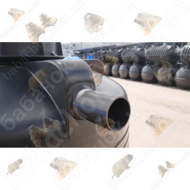 Патрубок для стічної каналізаційної труби Пластикової Вигрібної ями Укрхімпласт 3000л