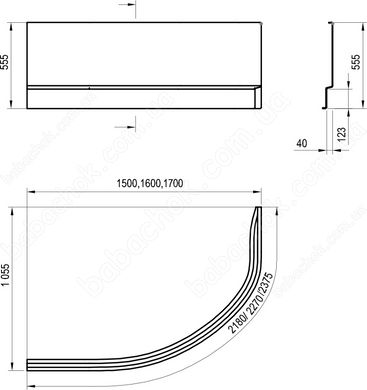 Фронтальна Панель Ravak Rosa II 170 L (CZ21200AN0)