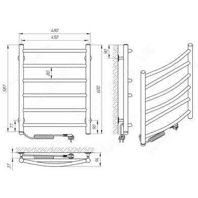 Полотенцесушитель Laris Микс 450x600 (73207060)