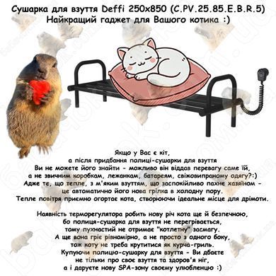 Рекламний банер про переваги Полиці-Сушарки для Взуття Deffi 250x850 (C.PV.25.85.E.B.R.5)