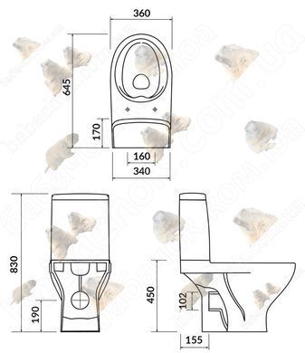 Унитаз-Компакт Cersanit Moduo CleanOn (K116-037)