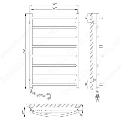 Полотенцесушитель Laris Микс 500x800 (73207064)