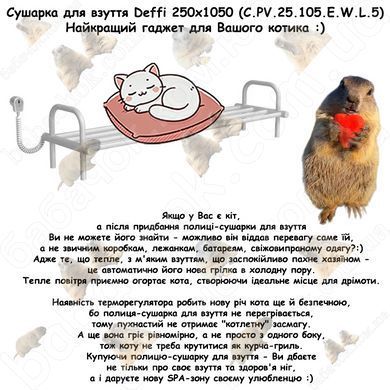 Рекламний банер про переваги Полиці-Сушарки для Взуття Deffi 250x1050 (C.PV.25.105.E.W.L.5)