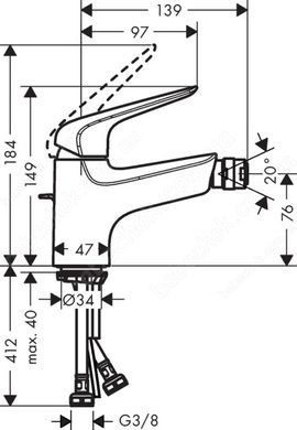 Смеситель для Биде Hansgrohe Novus (71142000)