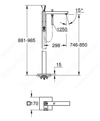 Змішувач для Ванни Grohe Eurocube Joy (23667001)