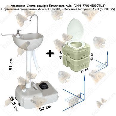 Креслення-Схема розмірів Комплекта Avial (CHH-7701+5020TDS)
