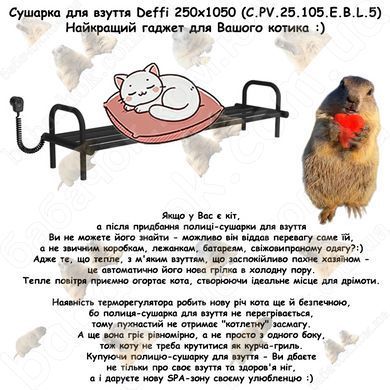 Рекламний банер про переваги Полиці-Сушарки для Взуття Deffi 250x1050 (C.PV.25.105.E.B.L.5)
