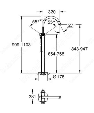 Смеситель для Ванны Grohe Grandera (23318000)