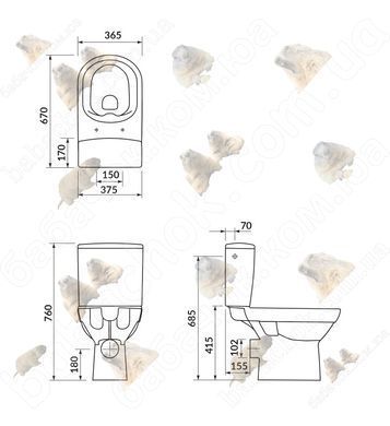 Унитаз-Компакт Cersanit City CleanOn (K35-038)
