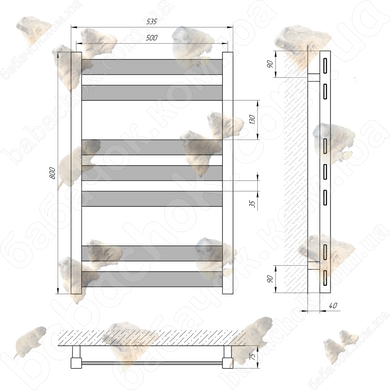 Полотенцесушитель Laris Бонд 500x800 (73207180)