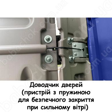 Доводчик дверей (пристрій з пружиною для безпечного закриття при сильному вітрі)