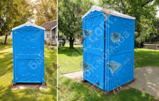 Туалетная кабина Техпром Пустая 105x105x215, Синяя