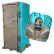 Туалетная кабина T Blustar RapidLoo STAR (verde tiffany v07), с Баком, Бирюзовый, 180л