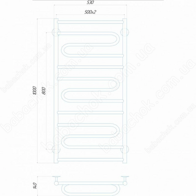 Рушникосушарка Deffi Віла 500x1000 (ВПЗ 100.50 ЕП)