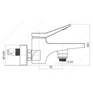 Змішувач для Ванни Cersanit Cromo (S951-011)