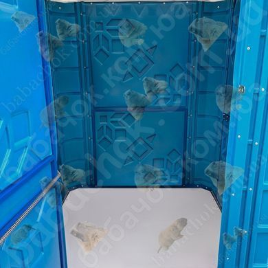 Туалетна кабіна Техпром Порожня 150x150x205, Синя вигляд всередені