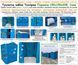 Туалетная кабина Техпром Пустая 150x150x205, Синяя