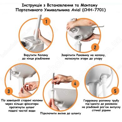 Інструкція з Встановлення та Монтажу Портативного Умивальника Avial (CHH-7701)