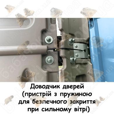 Доводчик дверей (пристрій з пружиною для безпечного закриття при сильному вітрі)