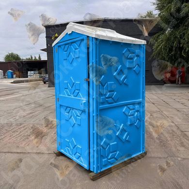 Туалетна Кабіна Техпром Стандарт з Баком, Синя, 250л (з Пісуаром) на складі виробника