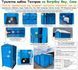 Туалетная кабина Техпром на Выгребную Яму, 105x105x215, Синяя