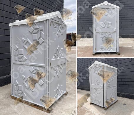 Туалетная кабина Техпром Стандарт с Баком, Серая, 250л (с Писсуаром)