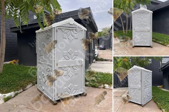 Туалетная кабина Техпром Стандарт с Баком, Серая, 250л (с Умывальником)