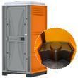 Туалетная кабина Armal CUBE Bright Orange, с Баком, Оранжевая, 210л