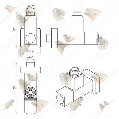 Угловой Кран Laris Кватро G&frac12;" LX-855 (71401053)