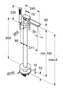 Смеситель для Ванны Kludi E2 (495900575)