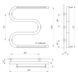 Рушникосушарка Laris Змійовик &Oslash; 32мм 500x500 (71207201)