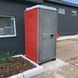 Туалетна кабіна Armal CUBE Bright Red у використанні біля офісного приміщення