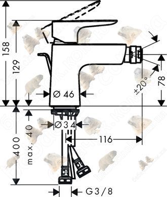 Змішувач для Біде Hansgrohe Talis E (71720340)