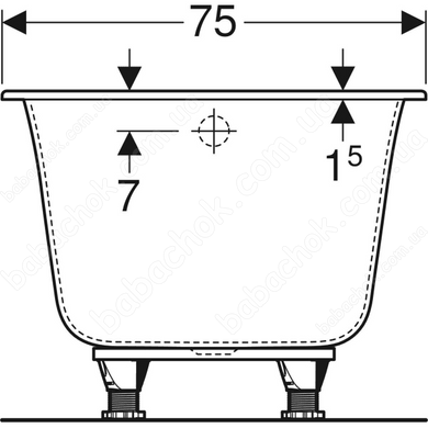 Ванна Geberit Soana 170x75 (554.014.01.1)