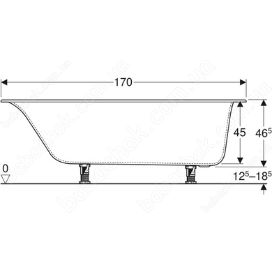 Ванна Geberit Soana 170x75 (554.014.01.1)